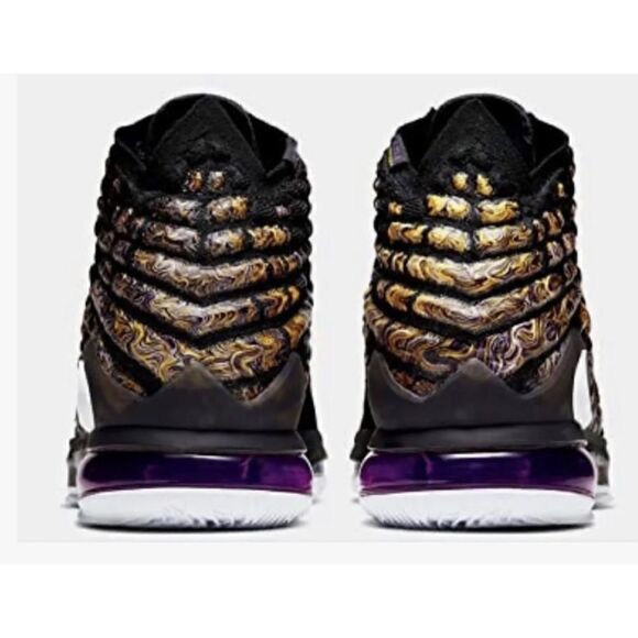 Nike LeBron XVII 17 BG Lakers GS BQ5594-004 Youth Size 7YBoys-7 Mans - Picture 3 of 7